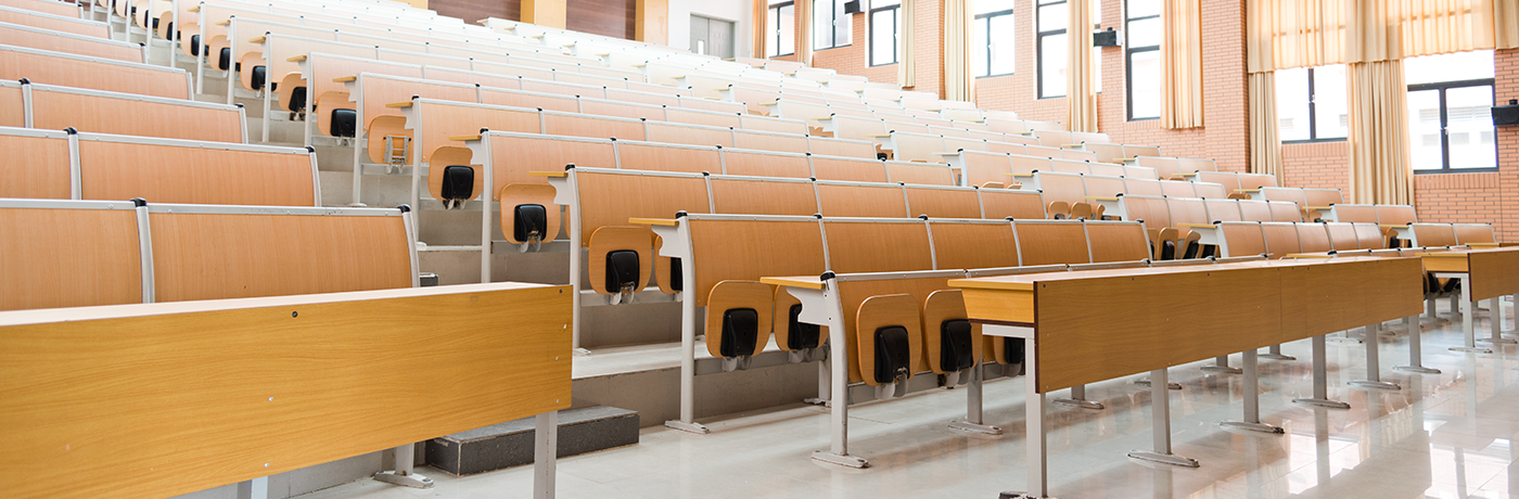 Clean auditorium seats