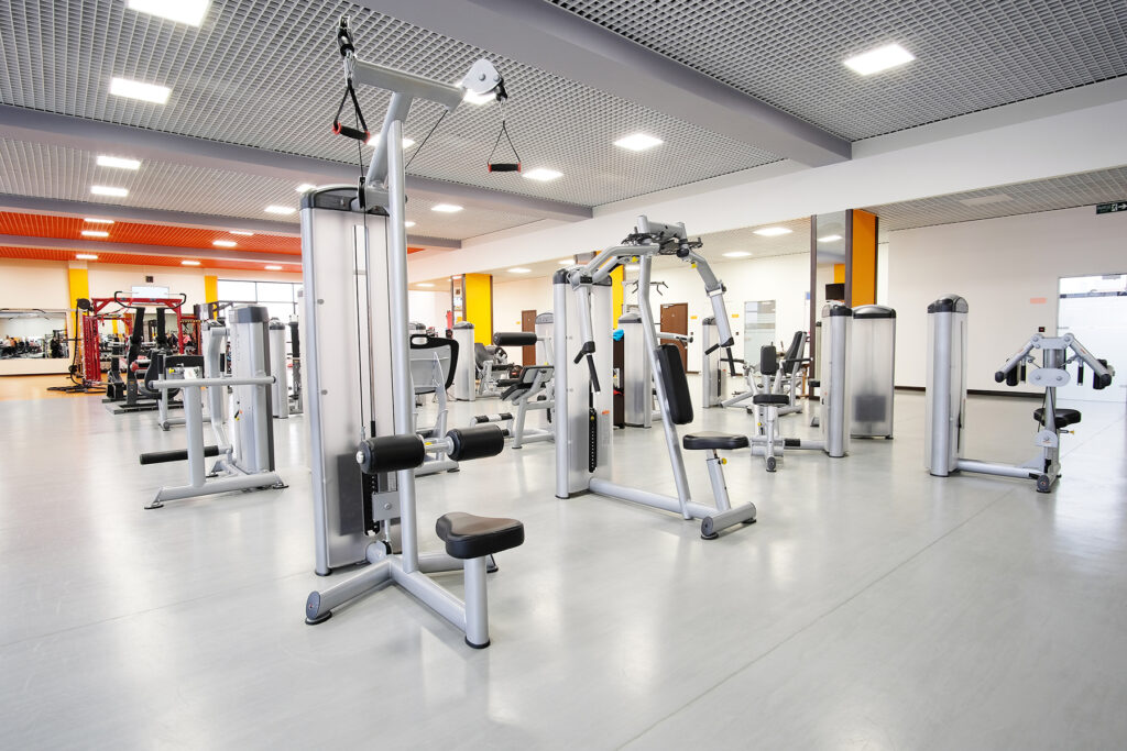 Empty fitness center