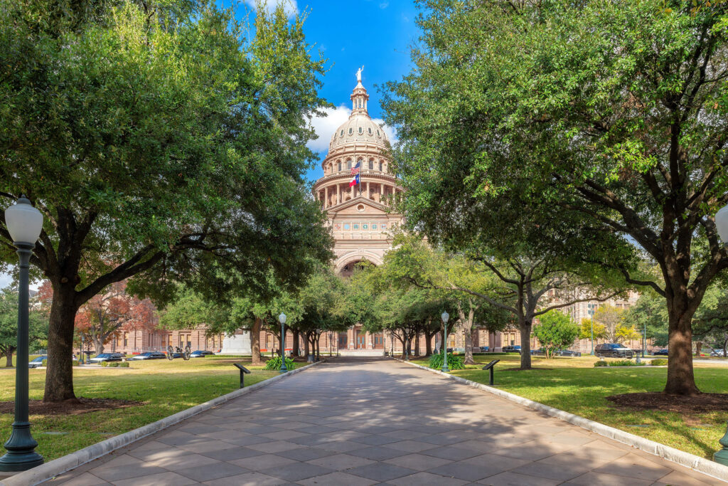 Austin Texas Public Space in front of a college